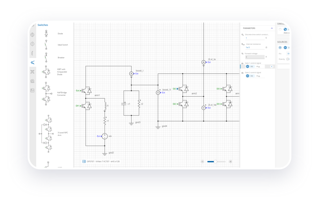 Electric circuit flow diagram