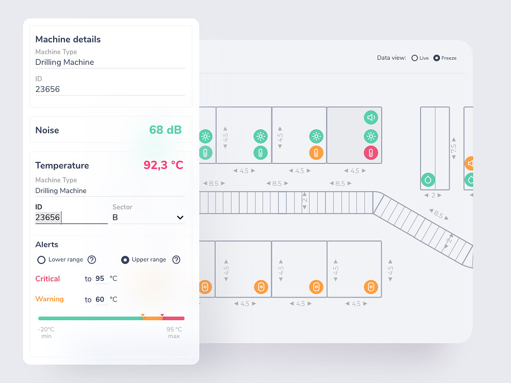 Real-time data monitoring tool for smart factories