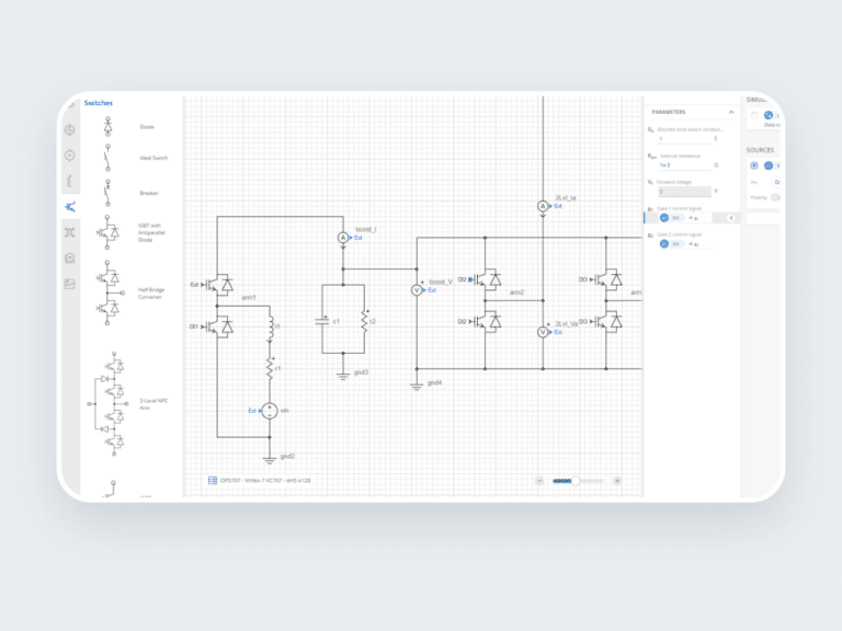 The Interactive Schematic Editor of electric circuit for power generation company