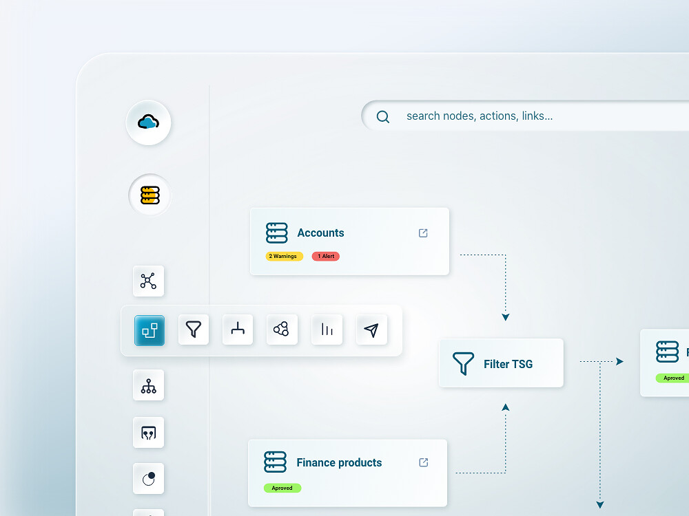 She graphic shows the expandable menu in a UML class diagram app