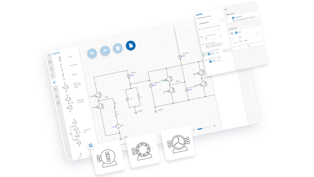 Schematic editor for electrical circuits modeling