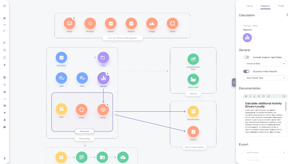 Process Flow JavaScript Diagram for effortless building business processes