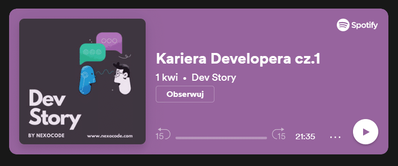 Dev Story episode about developer's career recording